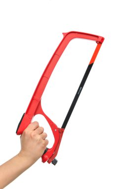 Ahşap ve metal kesme için kırmızı el testeresi 