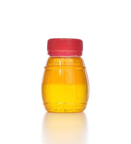 Tasty jar of jam or honey with blank text space — Stock Photo, Image