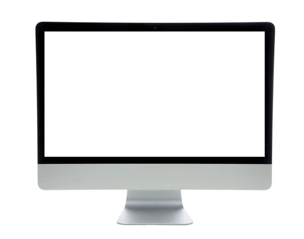 Novo monitor de exibição de retina do computador com tela em branco — Fotografia de Stock