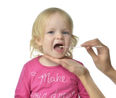 Salvia medical sample biological specimen from child baby kid mo
