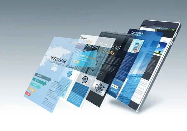 Internet on smart phone Concept — Stock Photo, Image