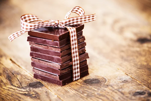 Lezzetli çikolata hediye, el yapımı. — Stok fotoğraf