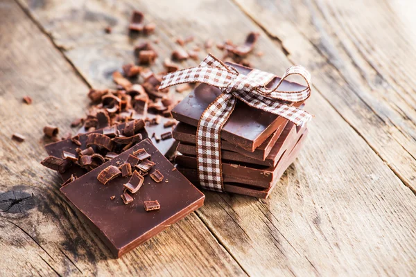 Mesa de madera marrón chocolate oscuro . —  Fotos de Stock