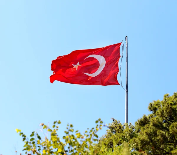 Güzel kırmızı Türk bayrağı