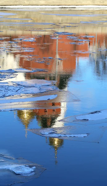 Reflexão do Kremlin de Moscou — Fotografia de Stock