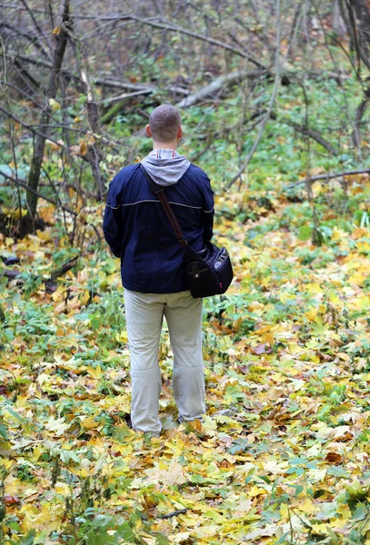 Man in the forest — Stock Photo, Image