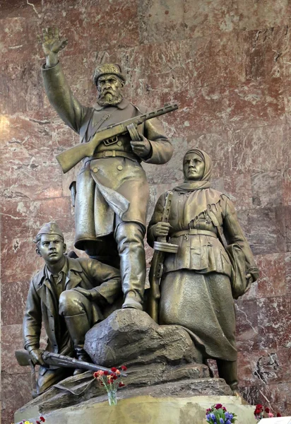 俄国的游击队员纪念碑 — 图库照片