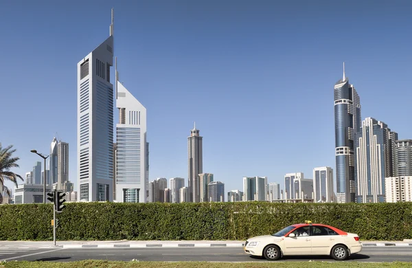 DUBAI,UAE - MARCH 10,2012:Skyscrapers in downtown Dubai — Stock Photo, Image