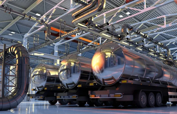 Machine in de hangar. — Stockfoto