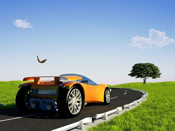 Das Automobil .3d — Stockfoto