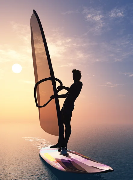 Windsurf.. 3d render —  Fotos de Stock