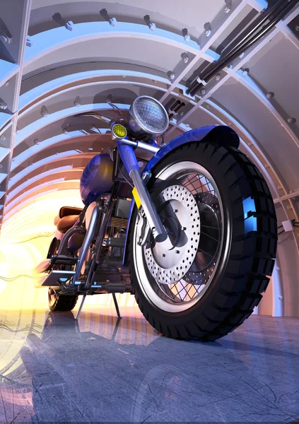 Motorcycle.3D renderowania — Zdjęcie stockowe