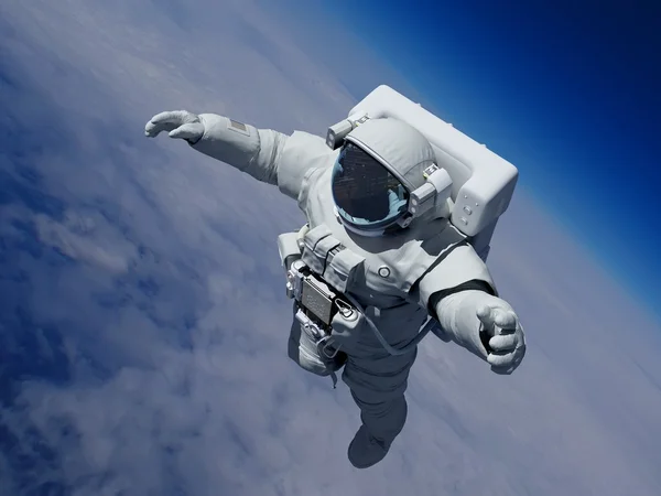 Űrhajós a felhők felett — Stock Fotó