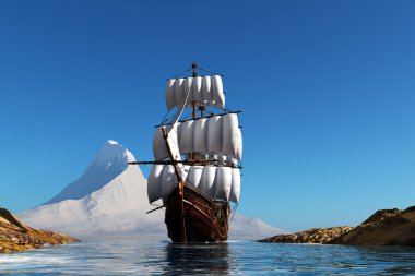  Yelkenli 3d render