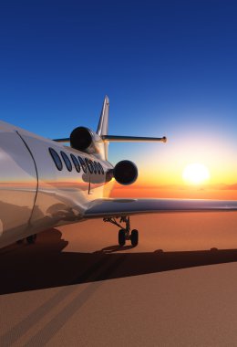 Havaalanında 3d render