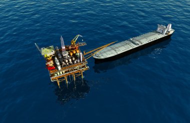 Petrol Rig 3d render
