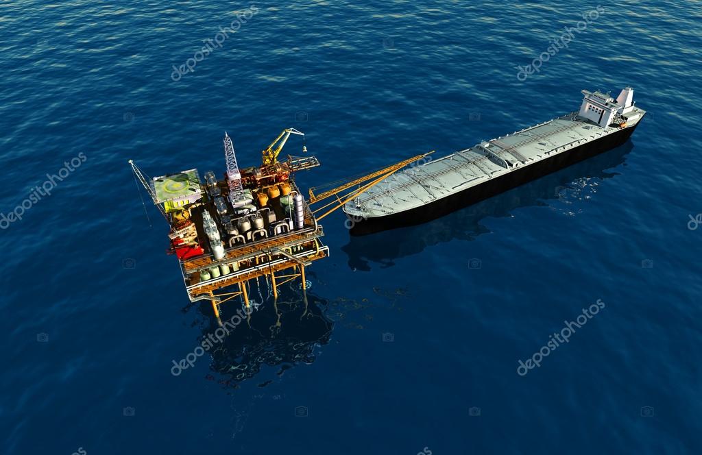Oil Rig 3d render — Stock Photo © Iurii #113351314
