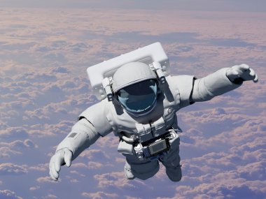 Bulutların üstünde.