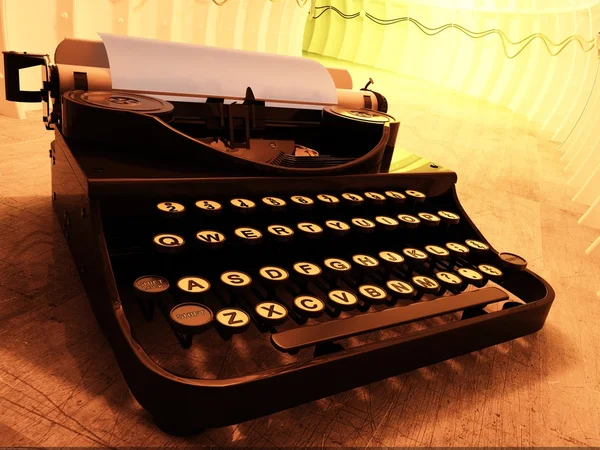 Máquina de escribir vintage, 3d render — Foto de Stock