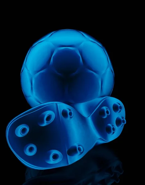 サッカーのグラフィックイメージ 3Dレンダリング — ストック写真