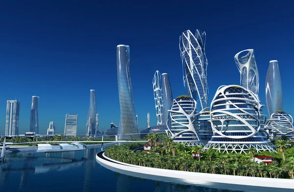 Future City Costa — Foto de Stock