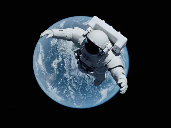 Astronauta Estão Planeta Elemen Desta Imagem Fornecida Pela Nasa Render — Fotografia de Stock