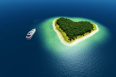 Denizde bir ada..., 3D render