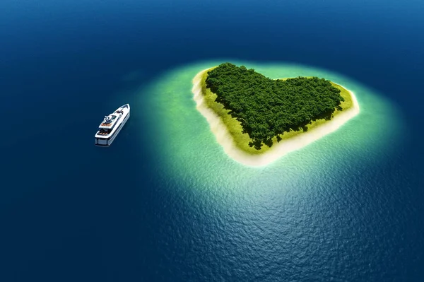 Denizde bir ada..., 3D render