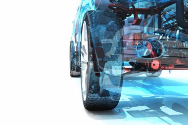 Beyaz arka planda 33d model arabalar.