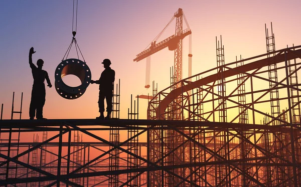 Builders Construction Site Render — Stock Photo, Image