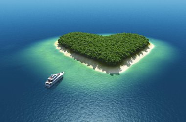 Denizde bir ada..., 3D render