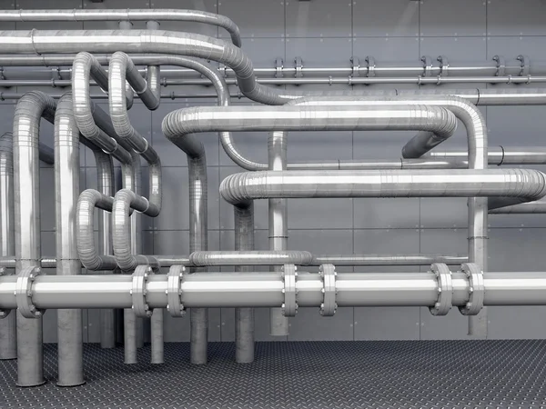 A lot of pipes . — Stock Photo, Image