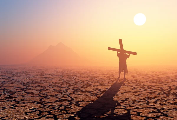 El Cristo en el desierto  . —  Fotos de Stock