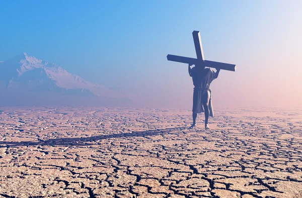 De Christus in de woestijn . — Stockfoto