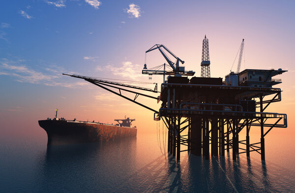 Oil Rig . 3d