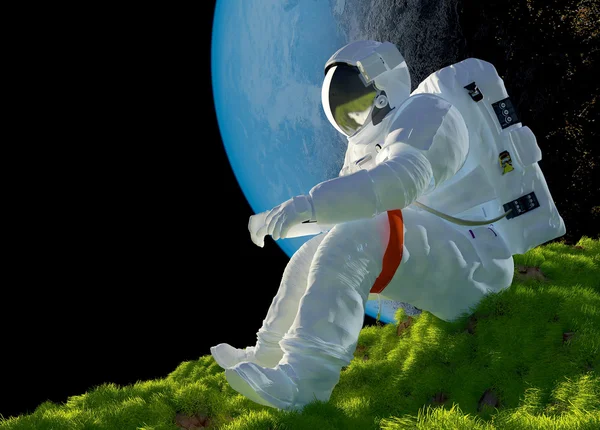 Astronauta. 3D — Zdjęcie stockowe