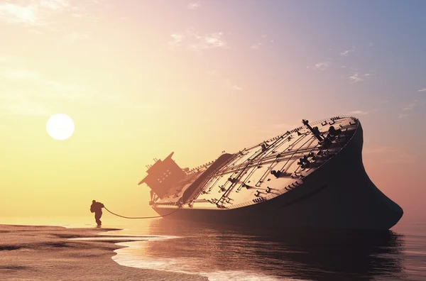 Het vrachtschip — Stockfoto