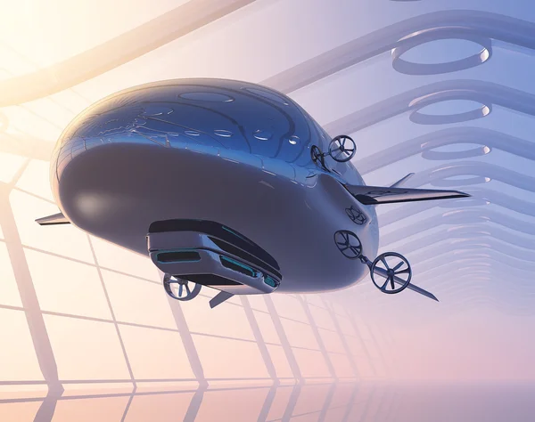 The dirigible , 3D — Stock Photo, Image