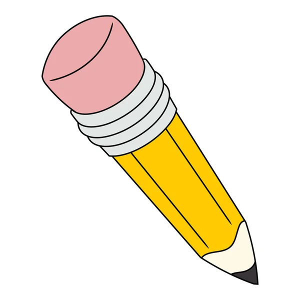 Pensil kuning besar - Stok Vektor