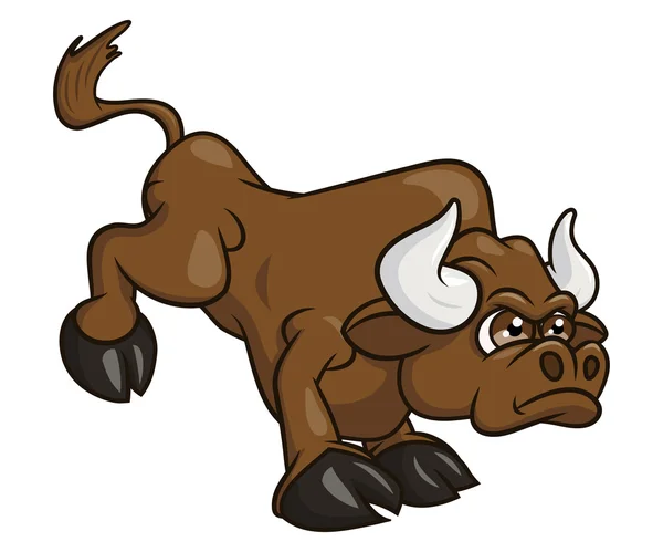 Caricatura de touro irritado 2 —  Vetores de Stock