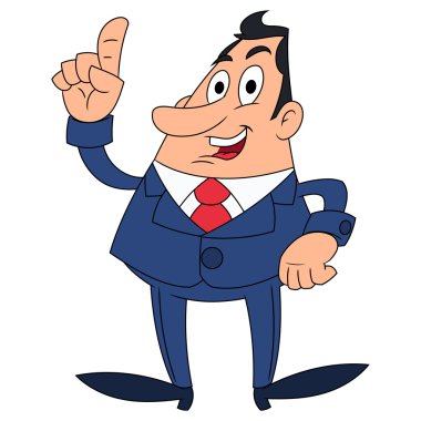 İş adamının bir fikri var.