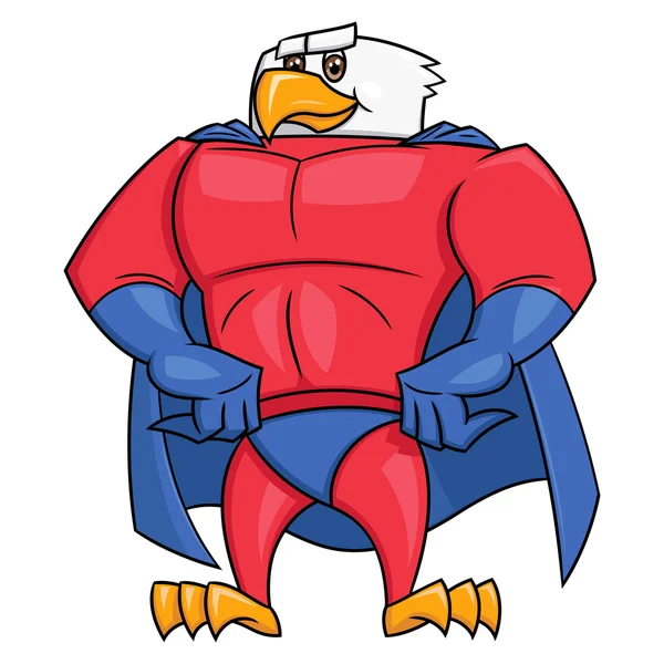 Eagle superhjälte poserar 2 — Stock vektor