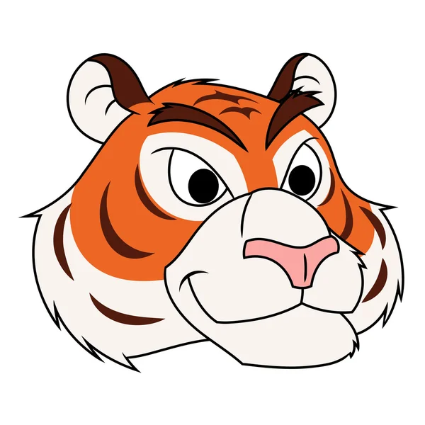 Ilustración cabeza de tigre — Vector de stock