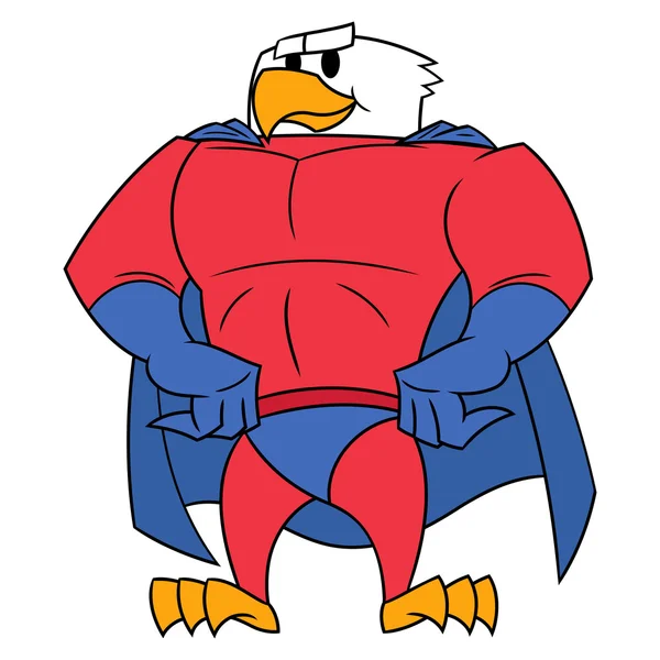 Eagle superheld poseren — Stockvector
