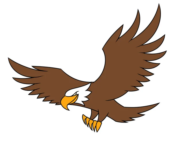 Abbildung zum fliegenden Adler — Stockvektor