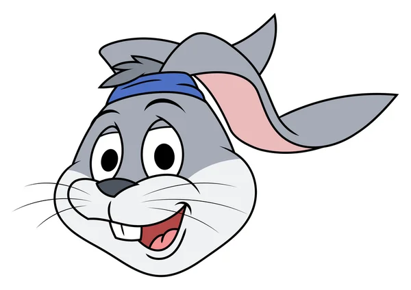Usmívající se králík hlavy — Stockový vektor