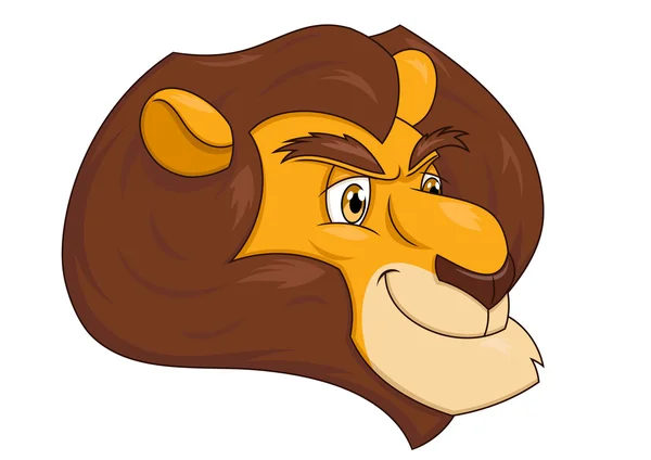 Tête de lion souriante 2 — Image vectorielle