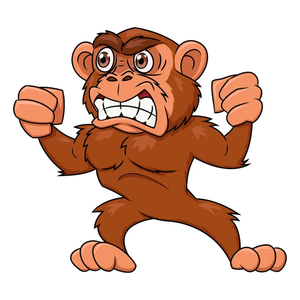 Illustration de singe en colère — Image vectorielle