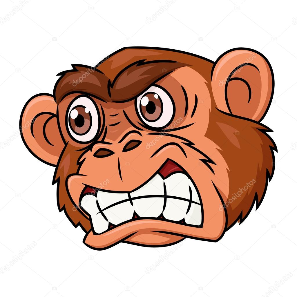 Angry monkey head Stock Vector Image by ©den0909 #108526626