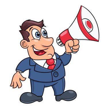 Megafonlu iş adamı